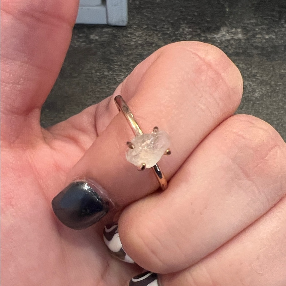 Pura Vida Rose Gold Ring with Clear Stone